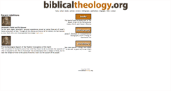 Desktop Screenshot of biblicaltheology.org